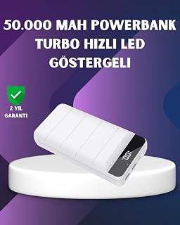 50000mAh Yüksek Kapasiteli Powerbank Hızlı Şarj ve LED Ekranlı — %29 İndirim | Amazon TR Fırsatı