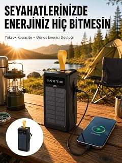 Taşınabilir Güneş Panelli Powerbank Çoklu Cihaz Şarj Destekli Yeni Nesil — %28 İndirim | Amazon TR Fırsatı