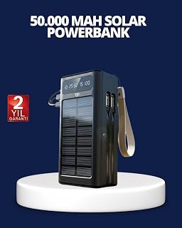 Güneş Panelli Powerbank LED Işıklı Taşınabilir Şarj Cihazı — %28 İndirim | Amazon TR Fırsatı
