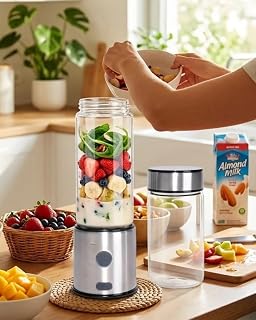 Taşınabilir Cam Blender 450 ml 350 ml Çift Hazneli Smoothie Blender — %30 İndirim | Amazon TR Fırsatı