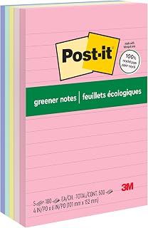 Post-it Greener Notes Helsinki Koleksiyonu, izgili, 10,2 x 15,2 cm, 5 Blok/Paket, 100 Yaprak/Blok (660-RP-A) — %60 İndirim | Amazon TR Fırsatı