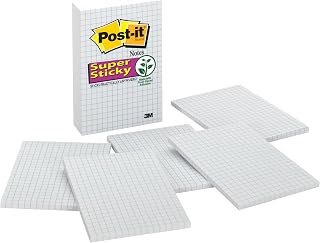 Post-it Süper Yapışkan Notlar, 4×6″, 3 Ped, 2x Yapıştırma Gücü, Mavi Izgara Çizgileri ile Beyaz, Geri Dönüştürülebilir (660-SSGRID) — %26 İndirim | Amazon TR Fırsatı