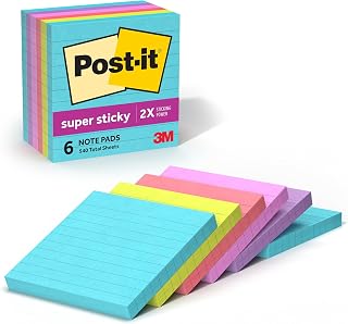Post-It Super Sticky Notes, 5 x 20,3 cm 6 Pads — %35 İndirim | Amazon TR Fırsatı