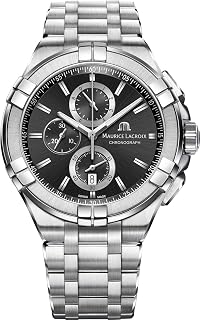 Maurice Lacroix Paslanmaz Çelik Kayışlı Erkekler Analog Kuvars İzle AI1018-SS002-330-1, gümüş, Kronograf — %23 İndirim | Amazon TR Fırsatı