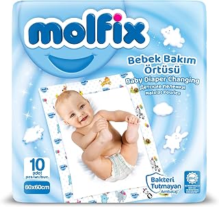 Molfix Bebek Bakım Örtüsü 10’lu 60×60 — %20 İndirim | Amazon TR Fırsatı