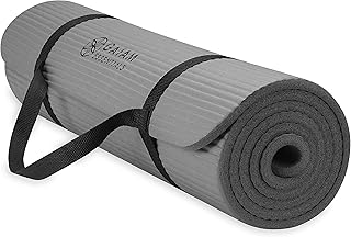Gaiam Essentials, dicke Yogamatte, Fitness- und Trainingsmatte mit leicht zu verwendendem Yogamatten-Tragegurt, 183 cm L x 61 cm B x 1 cm dick — %49 İndirim | Amazon TR Fırsatı
