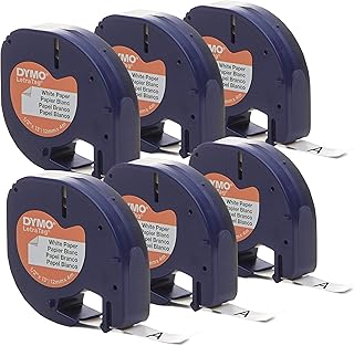 DYMO LetraTag Etiket Makineleri için Otantik Lt Kağıt Etiketleme Bandı, 1/2