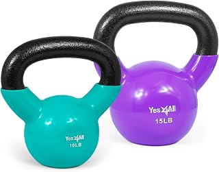 Yes4All Kettlebell Seti, Vinil Kaplama, Kombo, Tüm Vücut İçin, Egzersiz Ekipmanları, Şınav, Kavrama Gücü Egzersizi, Dambıl Ağırlık Egzersizleri — %21 İndirim | Amazon TR Fırsatı