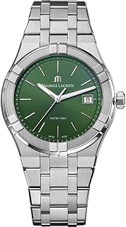 MAURICE LACROIX Men’s Green Aikon Quartz Watch AI1108-SS002-630-1, bileklik — %23 İndirim | Amazon TR Fırsatı