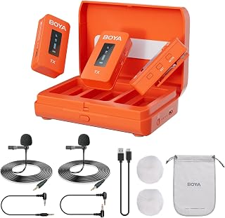 Boya BY-XM6-K2O Kablosuz İkili Yaka Mikrofonu, Turuncu — %66 İndirim | Amazon TR Fırsatı