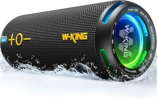 W-KING Bluetooth Hoparlörler – IP67 Su Geçirmez Dış Mekan Taşınabilir Kablosuz Hoparlör, 40W HD 360° Işıklı Stereo Surround Ses, Özel EQ ve Derin Bas/V5.3/DSP/24H/TF/AUX, Toz Geçirmez, Duş, Kamp için — %21 İndirim | Amazon TR Fırsatı