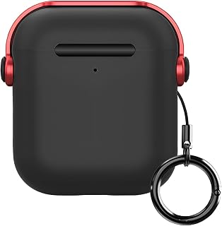 BUFF LABS Airpods 1 2 DjPods Sert Malzemeli Kilitli Kapak Askı Aparatlı Airpods 1 2 Uyumlu Kılıf (Siyah – Kırmızı) — %32 İndirim | Amazon TR Fırsatı
