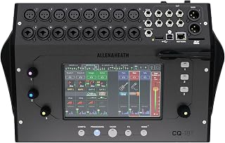 Allen & Heath CQ-18T 18 Kanal Dijital Mikser, Wi-Fi, Bluetooth, SD/USB kayıt, USB arabirim, 7 inç dokunmatik ekran, 16 mik/line, 4FX, 6 Aux