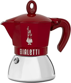 Bialetti – Moka Exclusive İndüksiyon: 4 Cups Ocak Üstü Espresso Pişirici – 200ml – Kırmızı Renk – Alt Hazne: Dış Paslanmaz Çelik İç Alüminyum – İndüksiyon Ocak Türleri İçin Uygundur — %35 İndirim | Amazon TR Fırsatı