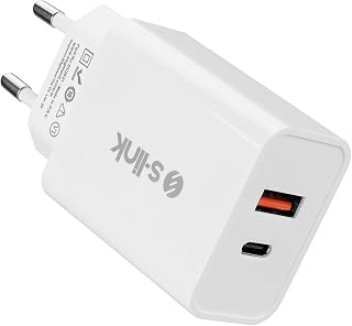 S-link SL-EC60 20W PD3.0/Quick Charge QC3.0 Type USB-C +USB A Hızlı Beyaz Ev Şarj Adaptör — %25 İndirim | Amazon TR Fırsatı