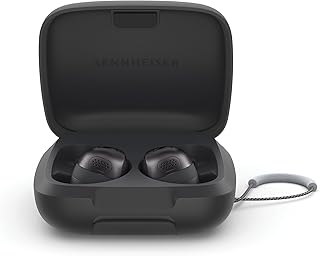 Sennheiser MOMENTUM Sport Bluetooth Kulaklık, Kalp Atış Hızı ve Vücut Sıcaklığı için Fitness Takip Cihazı, Uyarlanabilir ANC, Güvenli Uyum, IP55 Tere Dayanıklılık ve 24 Saat Pil Ömrü, Grafit