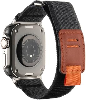 PSR aksesuar Apple Watch Ultra 49mm ile uyumlu Hasır Kordon Strap Kayış-Siyah-Gri — %28 İndirim | Amazon TR Fırsatı