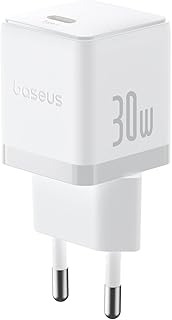 Baseus 30W Hızlı Şarj Cihazı, Palm 1C USB-C Duvar Adaptörü, BCT Soğutma Teknolojisi ve Akıllı Çip Koruması, Kompakt Şarj Başlığı, Samsung ve iPhone Uyumlu, Beyaz