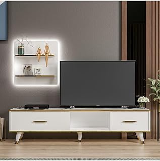 Inarch Dizayn Aren Işıklı Tv Ünitesi Beyaz — %40 İndirim | Amazon TR Fırsatı