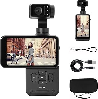 AgfaPhoto Realimove MC3X mini kamera, stabilize, 3 eksenli, Full-HD video, LCD ekran, WiFi bağlantısı, lityum pil, siyah — %23 İndirim | Amazon TR Fırsatı