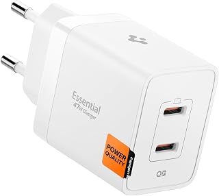 Spigen 47W USB-C 2 Port Mini Hızlı Şarj Aleti PPS 2.0 Super Hızlı Şarj GaN Pro Isı Düşürücü Güç Adaptörü Akım Koruma iPhone & Android & iPad & MacBook Type-C White – ACH08707 — %22 İndirim | Amazon TR Fırsatı