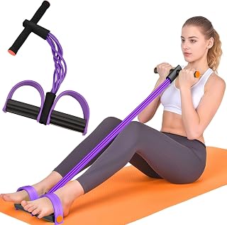 Kulplu Egzersiz Bantları, 6 Tüplü Elastik Yoga Pedalı Çektirme Direnç Bandı, Egzersiz için Doğal Kauçuk Üzengi Çektirme, Karın, Bel, Kol, Bacak Germe Eğitimi için Çok İşlevli Germe Halatı — %23 İndirim | Amazon TR Fırsatı