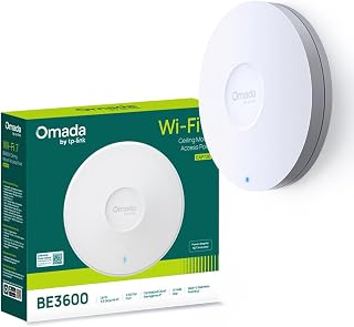 TP-Link Omada EAP720 WiFi 7 tavan erişim noktası, BE5000 çift bant, 4 akış aralığı, 1 x 2,5 Gigabit PoE+ desteği, 140㎡ kadar kapsama alanı, 250 + eş zamanlı istemci, şeffaf saydam, Omada