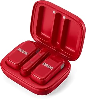 RØDE Wireless Micro – Akıllı Telefon ve Bilgisayar Uyumlu Kompakt Kablosuz Mikrofon seti, Şarj Kutulu, İki verici, Bir alıcı, USB-C, Kırmızı — %30 İndirim | Amazon TR Fırsatı