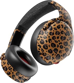 Skullcandy Crusher ANC 2 Kablosuz Kulak Üstü Bluetooth Kulaklık, Çok Duyusal Bas, Aktif Gürültü Engelleme, 60 Saate Kadar Pil, iPhone Android için Mikrofon - Leopar