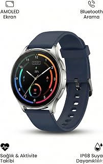 AMOLED Akıllı Saat, Bluetooth Arama, IP68 Suya Dayanıklı, Kalp Ritmi, SpO2, Uyku ve Aktivite Takibi, iOS Android Uyumlu — %40 İndirim | Amazon TR Fırsatı