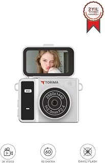 Torima CMR-46 Siyah Mini Dijital Kamera 2K Flip Ekranlı Video Kamera — %27 İndirim | Amazon TR Fırsatı