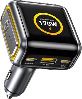 Aohi Superauto Araç İçi Şarjı,170W Hızlı Şarj Çakmaklık Adaptörü — %35 İndirim | Amazon TR Fırsatı