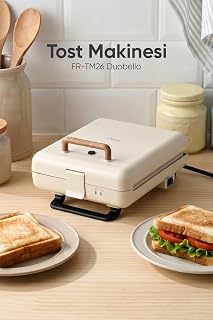 FR TM26 Duobello Tost ve Izgara Makinesi | 4 Dilim Tam Açılır | Çıkarılabilir Yapışmaz Plaka — %21 İndirim | Amazon TR Fırsatı