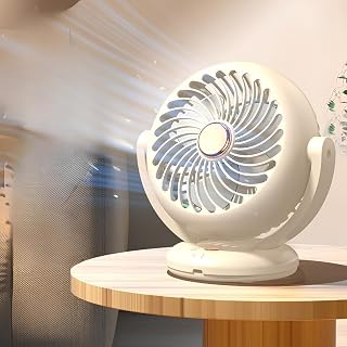 Masaüstü Mini Vantilatör - Güçlü Hava Sirkülasyonlu Spiral Kanatlı Hava Soğutucu, USB Şarjlı Sessiz Çalışan Taşınabilir Masa Büyüklüğünde Fan, Ofis, Ev, Yatak Odası ve Kamp İçin — %47 İndirim | Amazon TR Fırsatı
