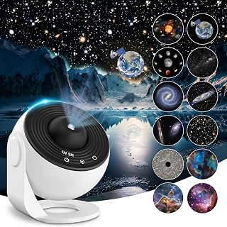 Galaksi Projeksiyon Gece Lambası, 12 Adet HD Yansıtma Diski, Gerçekçi Uzay Görüntüleri, Yüksek Çözünürlük, Zamanlayıcılı Kapanma, Ayarlanabilir Parlaklık, Çocuklar İçin Planetaryum Galaksi Projektörü — %27 İndirim | Amazon TR Fırsatı