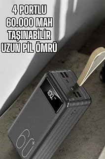 Powerbank 60.000 MAH Dijital Göstergeli 4 Portlu Taşınabilir — %40 İndirim | Amazon TR Fırsatı