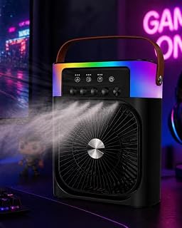 Taşınabilir Mini Klima Nemlendirici Fan RGB Led Aydınlatmalı USB Fan — %40 İndirim | Amazon TR Fırsatı