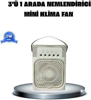Taşınabilir Mini Klima Fan 3’ü 1 Arada Soğutucu Nemlendirici ve Gece Lambası — %40 İndirim | Amazon TR Fırsatı