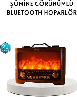 Şömine Efektli Solar Hoparlör Bluetooth 5.3 Radyo AUX USB TF Destekli — %38 İndirim | Amazon TR Fırsatı