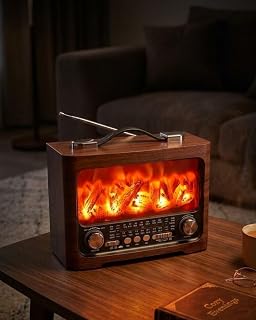 Dekoratif Şömine Görünümlü Bluetooth Hoparlör FM AM SW Radyo USB TF Kart Müzik Çalar — %26 İndirim | Amazon TR Fırsatı