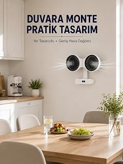Dijital Göstergeli Çift Fan Başlıklı Masa Vantilatörü — %38 İndirim | Amazon TR Fırsatı