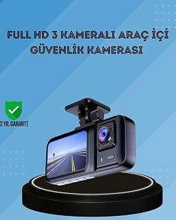360° Kapsama Sahip Full HD Araç Kamerası 3’lü Kayıt Gece Görüşlü DashCam — %41 İndirim | Amazon TR Fırsatı