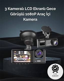 1. 3 Kameralı Full HD Araç Kamerası – Ön İç ve Arka Görüş ile%100 Kapsama — %38 İndirim | Amazon TR Fırsatı