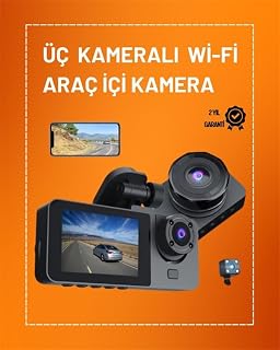 Full HD Çözünürlüklü Üç Kameralı Araç İçi Kamera – Park ve Sürüş Güvenliği — %38 İndirim | Amazon TR Fırsatı