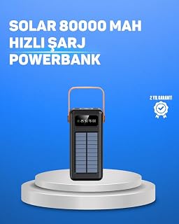 80000 mAh Yüksek Kapasiteli Powerbank Göstergeli Solar Şarj Cihazı — %41 İndirim | Amazon TR Fırsatı