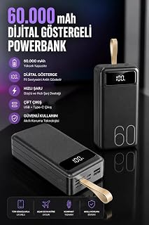 Powerbank 60.000 Mah Hızlı Şarj 4 Çıkışlı Uzun Şarj Süreli Dijital Göstergeli — %40 İndirim | Amazon TR Fırsatı