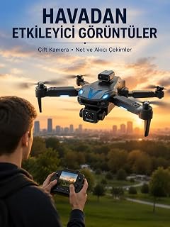 Katlanabilir Çift Kameralı Drone Uzaktan Kumandalı Hava Aracı — %44 İndirim | Amazon TR Fırsatı
