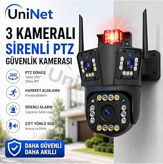 YS 17 RO 5MP Üç Kameralı WiFi PTZ Güvenlik Kamerası Dış Mekan — %28 İndirim | Amazon TR Fırsatı