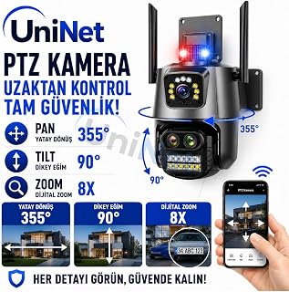 6 MP Çift Kameralı WiFi PTZ Dış Mekan IP Güvenlik Kamerası — %21 İndirim | Amazon TR Fırsatı