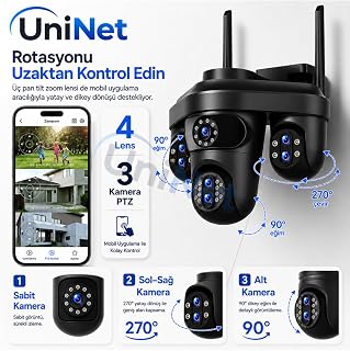 4 Kameralı WiFi Güvenlik Sistemi IP PTZ Kamera — %32 İndirim | Amazon TR Fırsatı